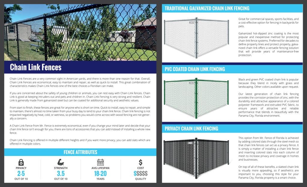 Chain Link Fence Brochure - INSIDE